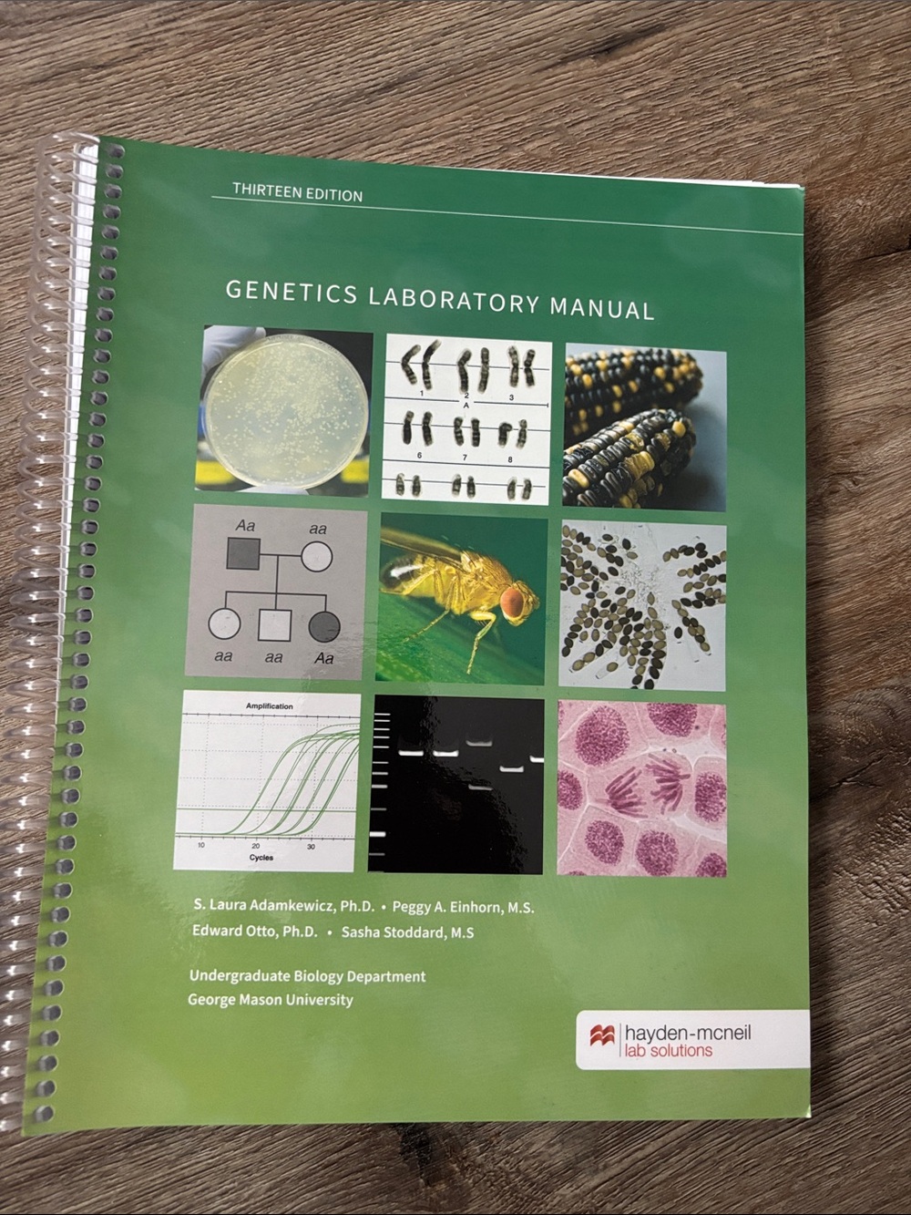 Genetics Laboratory Manual - Green Spiral-Bound Lab Manual